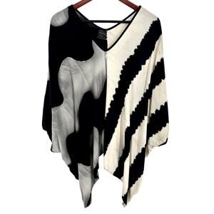 SYLCA Womens One Size Wearable Art to Wear Kimono Style Blouse Shirt Top Artsy